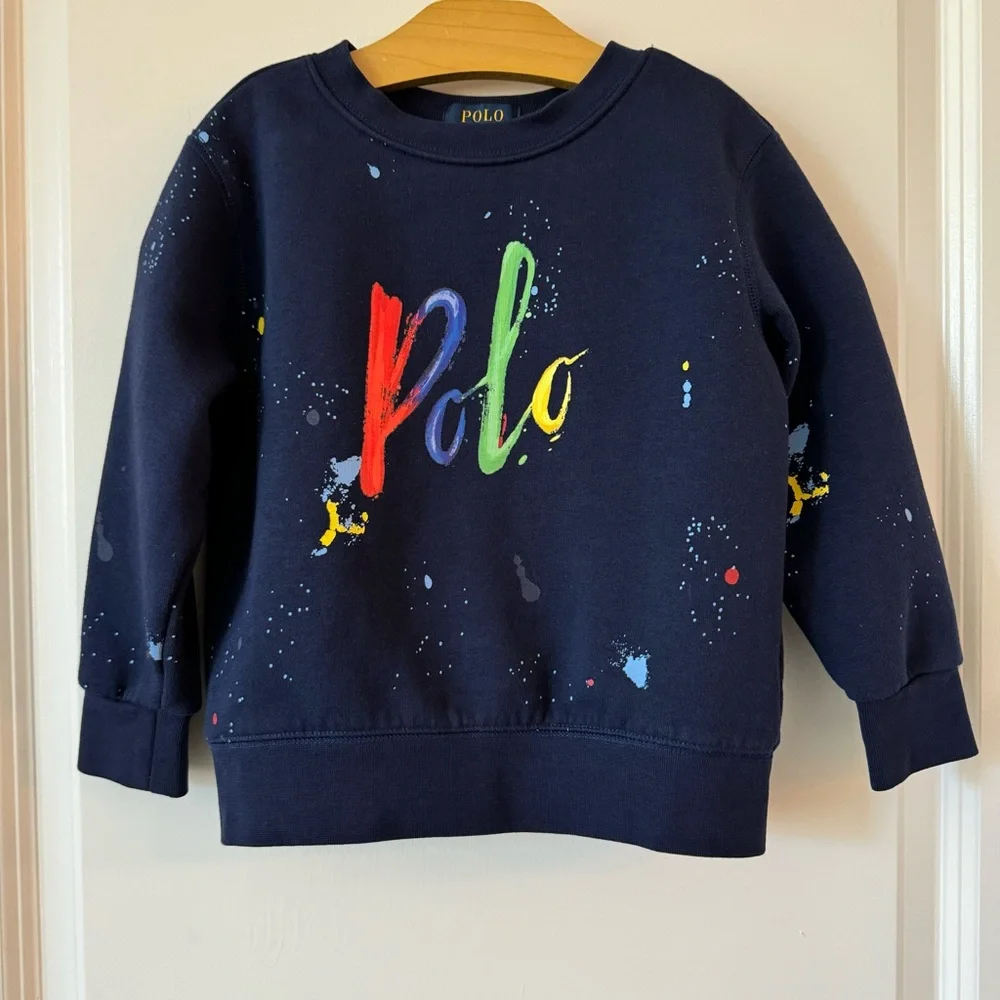 Polo Ralph Lauren Toddler Paint Splatter Logo Sweatshirt